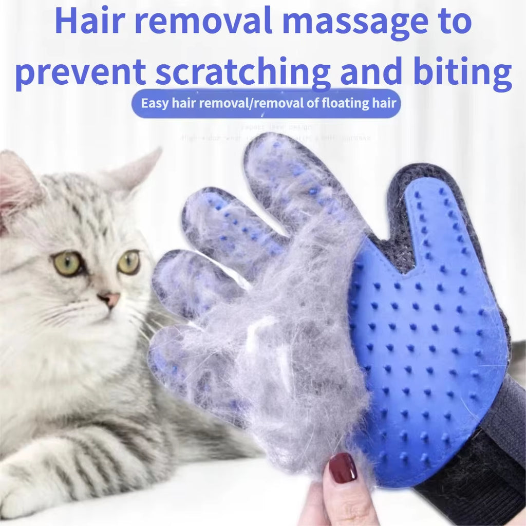 Pet Glove Cat Grooming Glove Cat Hair Deshedding Brush Gloves Dog Comb for Cats Bath Hair Remover Clean Massage Brush for Animal